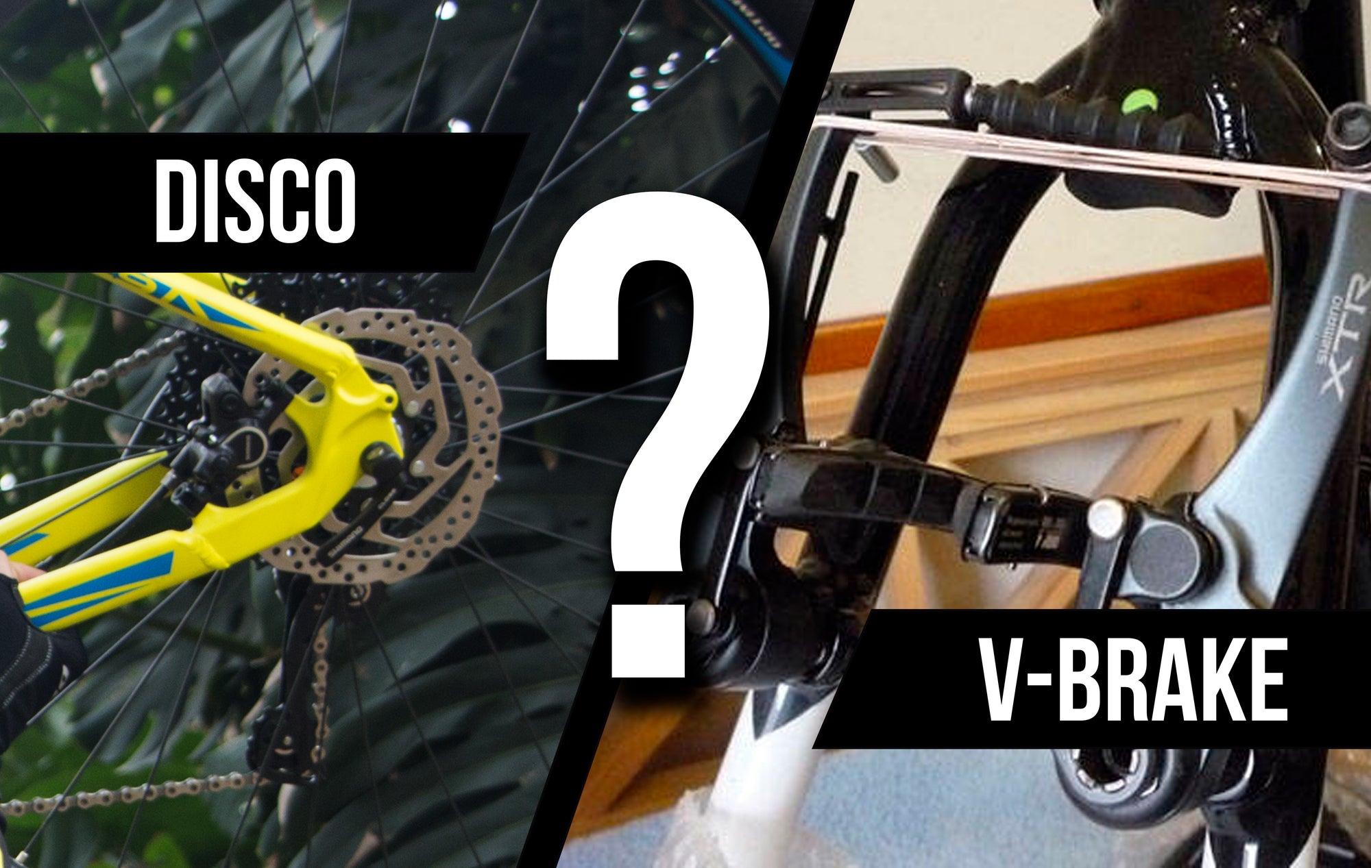 ENTRE V-BRAKE Y FRENOS DE DISCO,  ¿QUÉ SISTEMA ES MEJOR PARA MI BICICLETA?