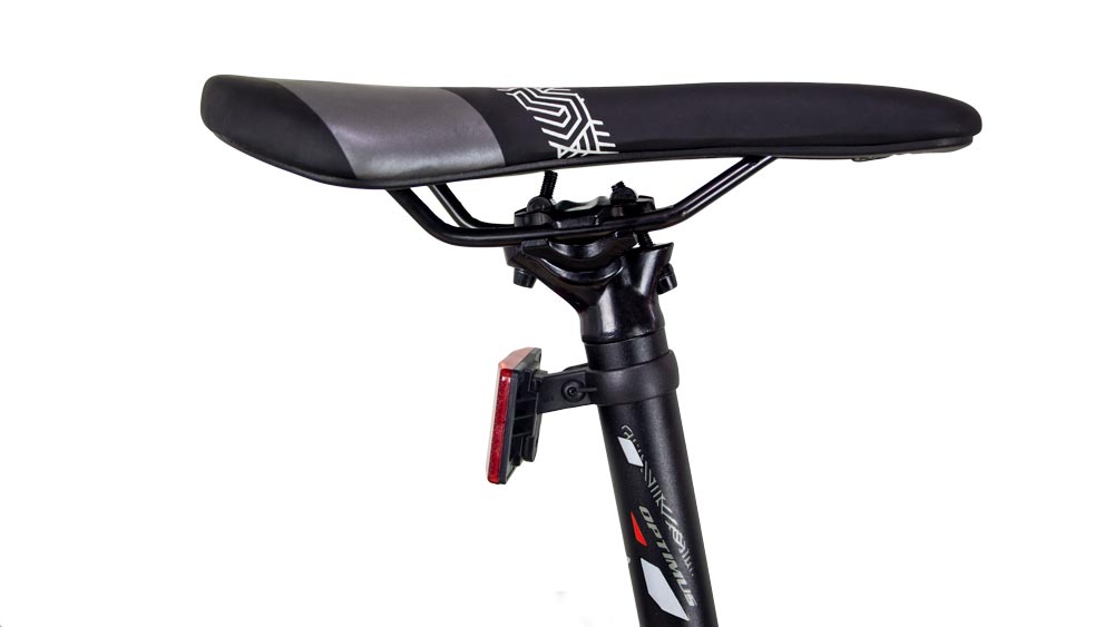 Bicicleta MTB Optimus Aquila Max negro/blanco sillin